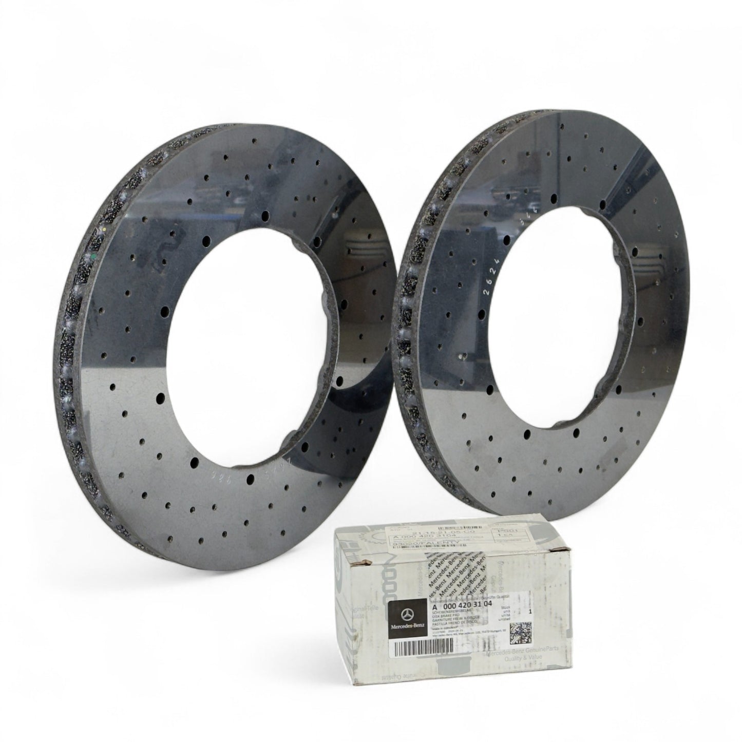 Fabrycznie nowe rotory ceramiczne Brembo + klocki Mercedes AMG A2314230612